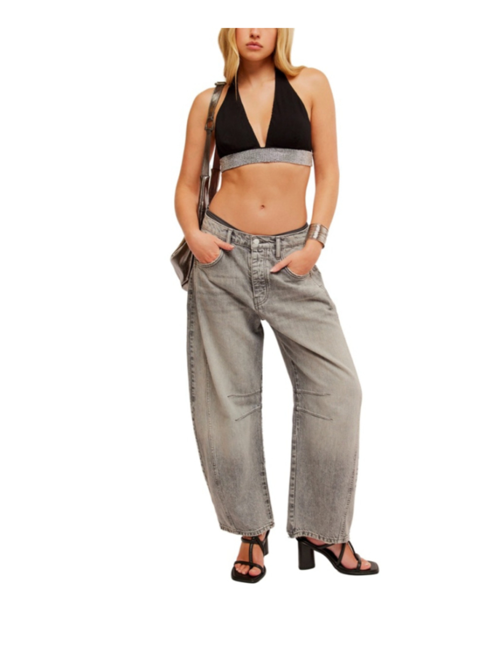 Women's Free People OF THE MOMENT HALTER TOP Large